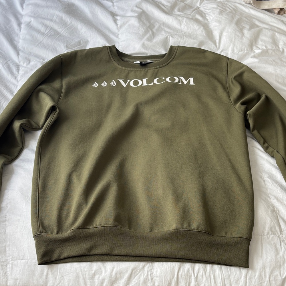 Volcom Olive Green Crewneck Sweatshirt